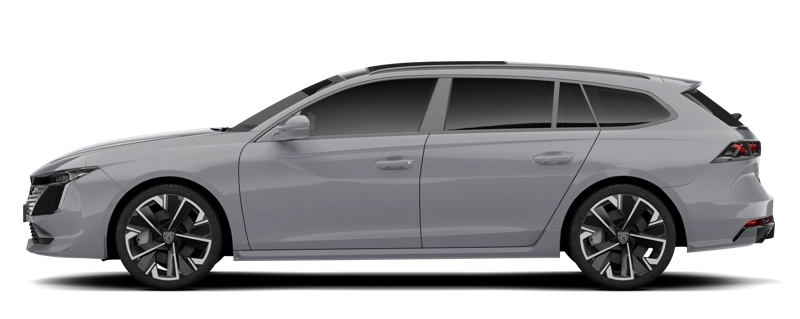 Peugeot 508 z profilu - hybryda plug-in 180 i 225 KM po liftingu z baterią 12,4 kWh i jednofazową ładowarką pokładową 3,7 kW lub 7,4 kW przez Type 2