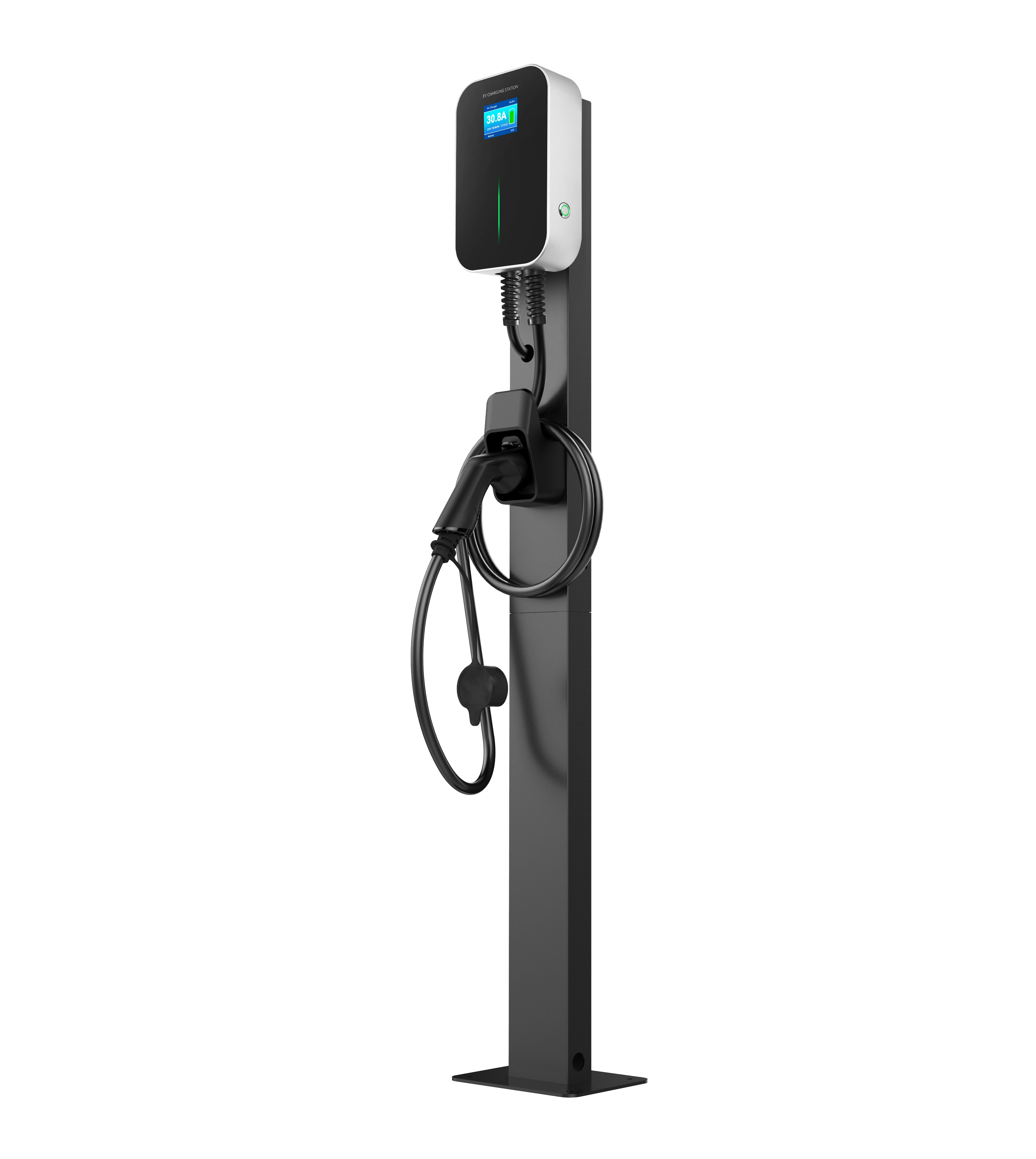 Wallbox Besen 22 kW zamontowany na słupku BS-IT002