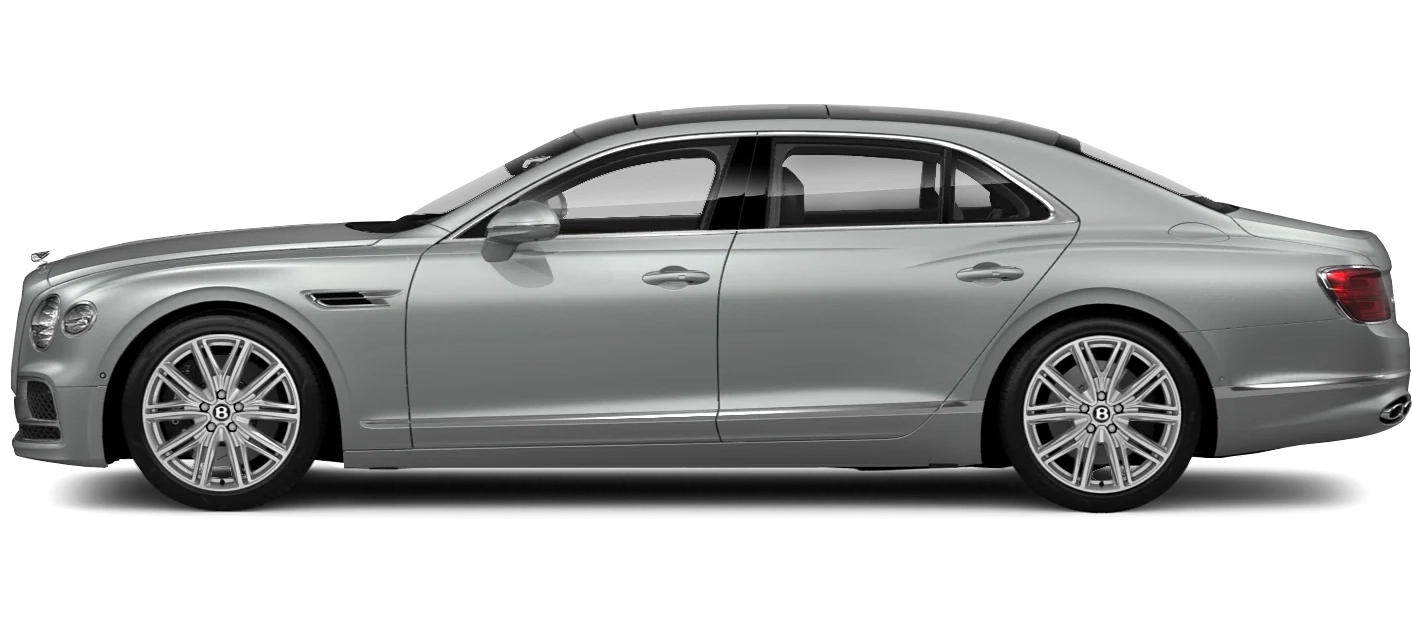 Bentley Flying Spur Hybrid z profilu - luksusowa limuzyna plug-in z baterią 18 kWh i ładowaniem AC 7,2 kW przez Type 2