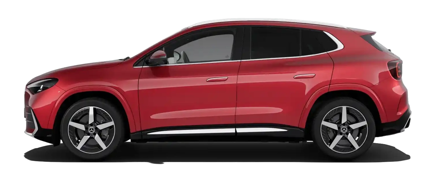 Mercedes-Benz GLA elektryczny H244 - kompaktowy SUV na platformie MMA z baterią LFP 58 kWh lub NMC 85 kWh, ładowaniem AC 11 kW (opcja 22 kW) przez Type 2 i DC do 320 kW przez CCS2