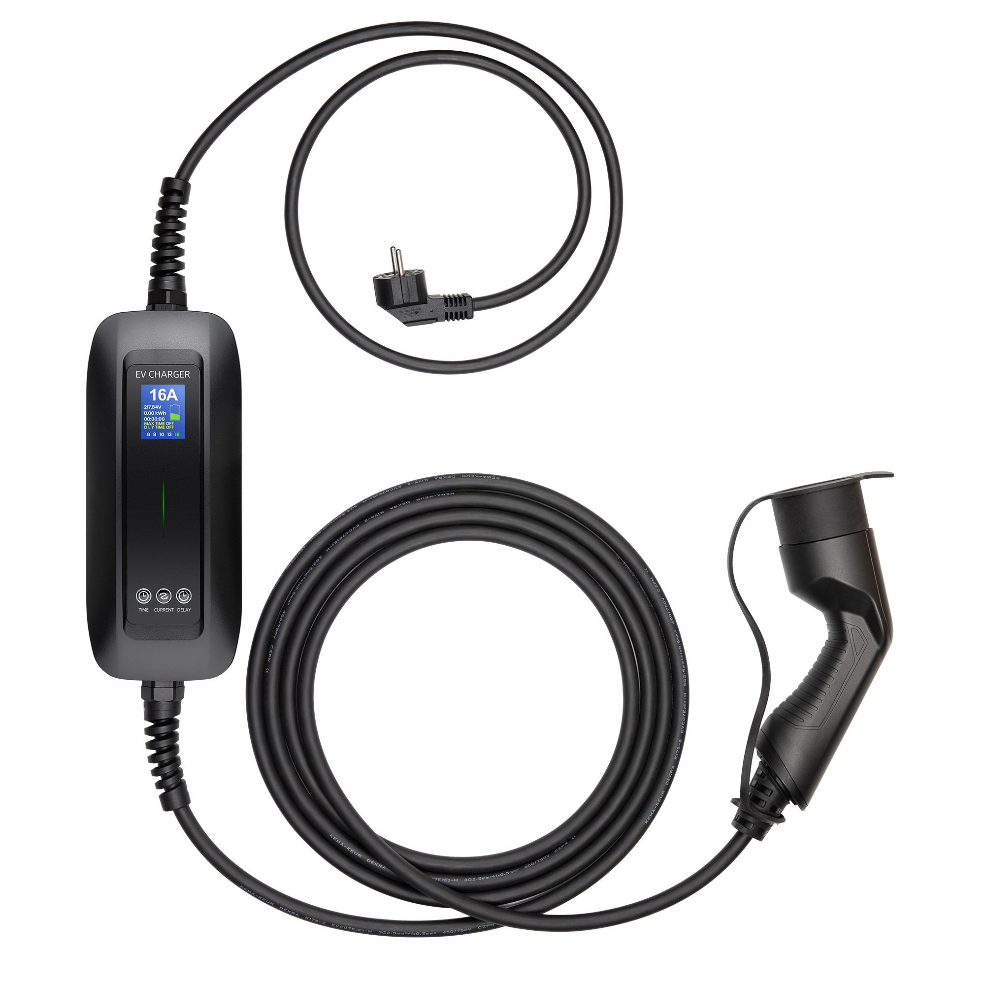 Przenośna ładowarka do hybrydy plug-in 3,6 kW 230V z timerem i LCD