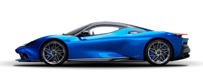 Pininfarina Battista - elektryczny hyper GT z baterią 120 kWh, trójfazowym ładowaniem AC 22 kW przez Type 2 i DC do 180 kW przez CCS2