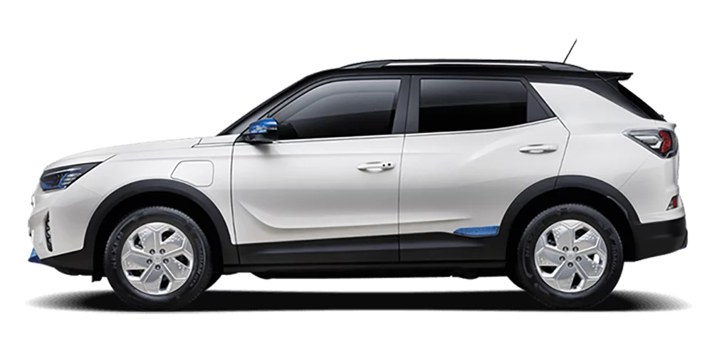 KGM Korando e-Motion, sprzedawane wcześniej jako SsangYong - elektryczny SUV z baterią 61,5 kWh, jednofazowym ładowaniem AC 6,6 kW przez Type 2 i ładowaniem DC 80 kW