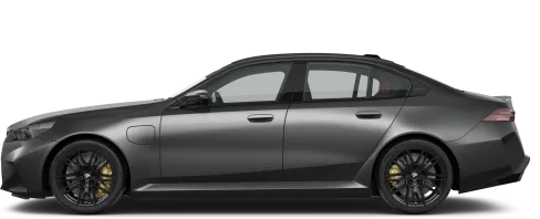 BMW M5 Limuzyna z boku - hybryda plug-in 727 KM z baterią 18,6 kWh i trójfazowym ładowaniem AC 11 kW przez Type 2