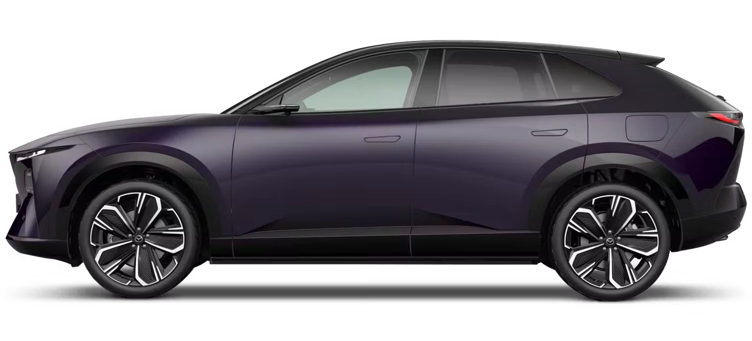 Mazda CX-6e - elektryczny SUV z tylnym napędem, baterią LFP 78 kWh, trójfazowym ładowaniem AC 11 kW przez Type 2 i DC 195 kW przez CCS2