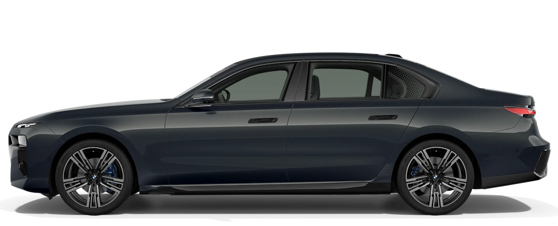 BMW Serii 7 Limuzyna z boku - hybryda plug-in z baterią 18,7 kWh i ładowaniem AC do 11 kW przez Type 2