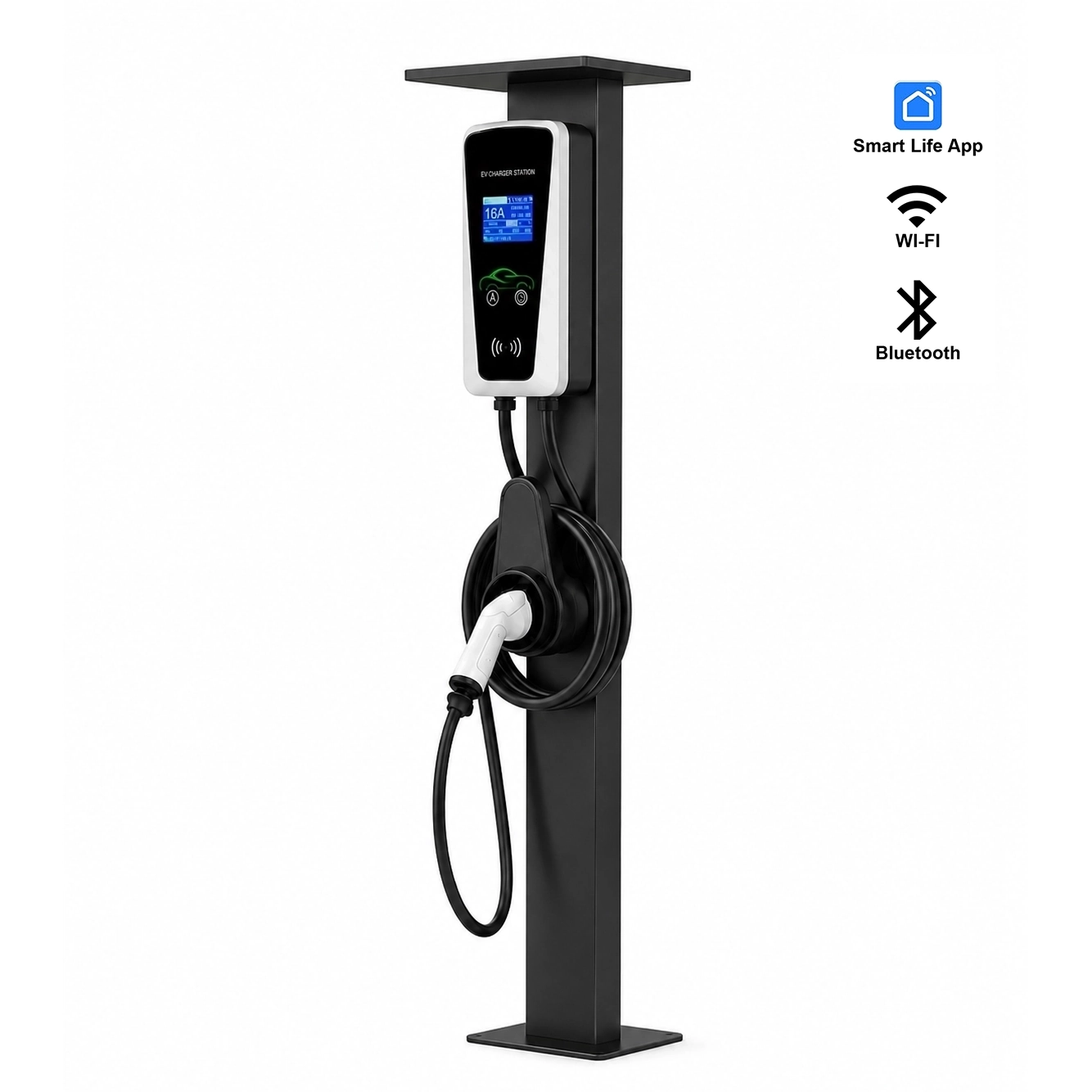 Wallbox 11 kW ST-T766 z aplikacją i słupkiem